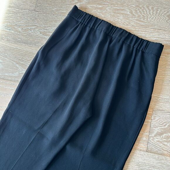 Babaton Cohen Pleated Dress Pant Pull-On Ankle 24" Black Sz0 - Picture 3 of 11